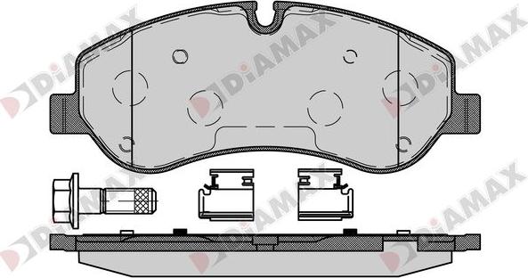 Diamax N09676 - Bremžu uzliku kompl., Disku bremzes ps1.lv