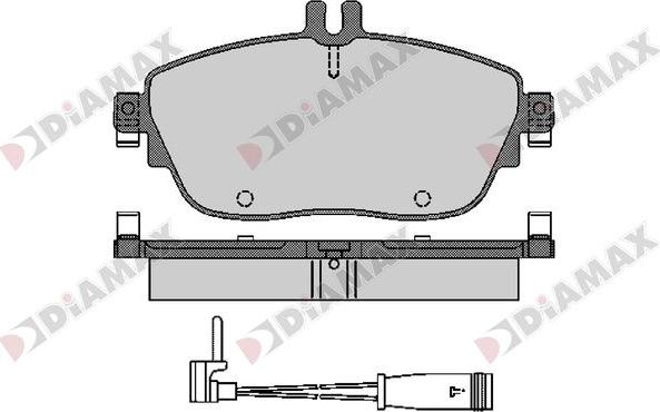 Diamax N09671A - Bremžu uzliku kompl., Disku bremzes ps1.lv