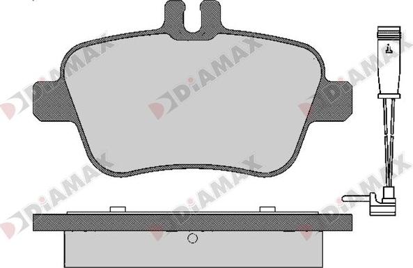 Diamax N09672A - Bremžu uzliku kompl., Disku bremzes ps1.lv