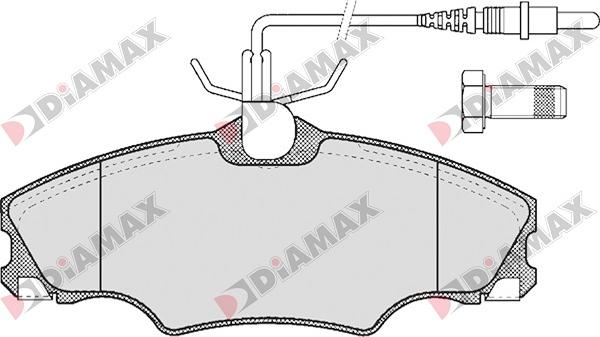 Diamax N09046 - Bremžu uzliku kompl., Disku bremzes ps1.lv