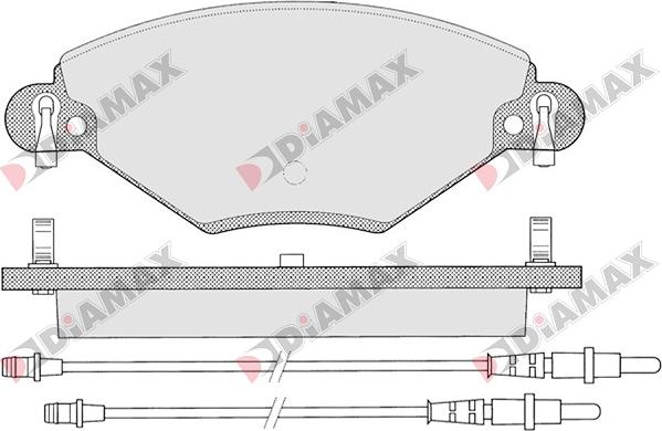 Diamax N09016 - Bremžu uzliku kompl., Disku bremzes ps1.lv