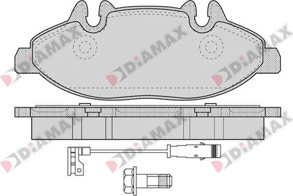 Diamax N09190 - Bremžu uzliku kompl., Disku bremzes ps1.lv