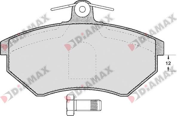 Diamax N09153 - Bremžu uzliku kompl., Disku bremzes ps1.lv