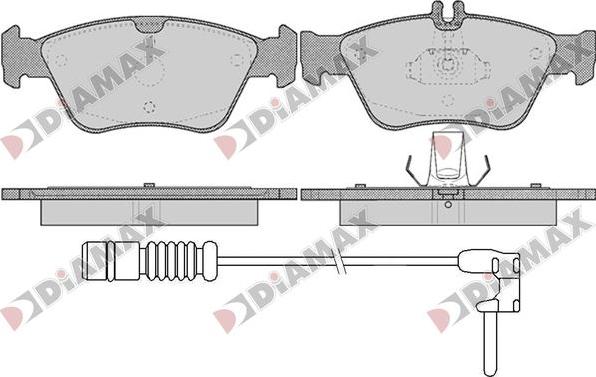 Diamax N09157A - Bremžu uzliku kompl., Disku bremzes ps1.lv