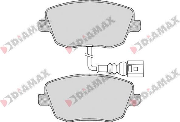 Diamax N09164 - Bremžu uzliku kompl., Disku bremzes ps1.lv