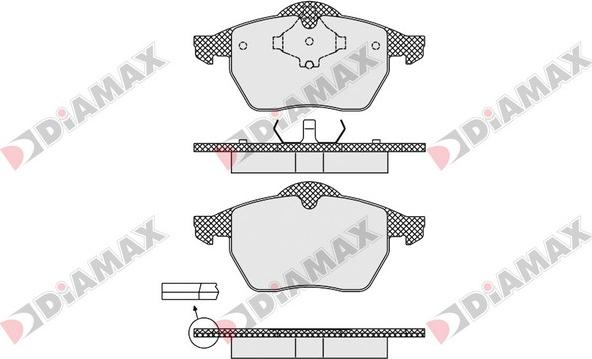 Diamax N09113 - Bremžu uzliku kompl., Disku bremzes ps1.lv