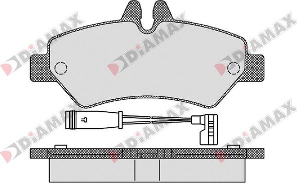 Diamax N09134 - Bremžu uzliku kompl., Disku bremzes ps1.lv