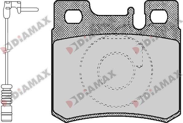 Diamax N09819A - Bremžu uzliku kompl., Disku bremzes ps1.lv