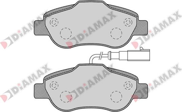 Diamax N09386 - Bremžu uzliku kompl., Disku bremzes ps1.lv