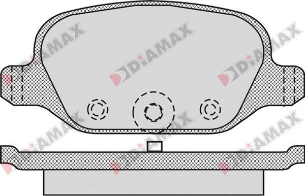 Diamax N09388 - Bremžu uzliku kompl., Disku bremzes ps1.lv