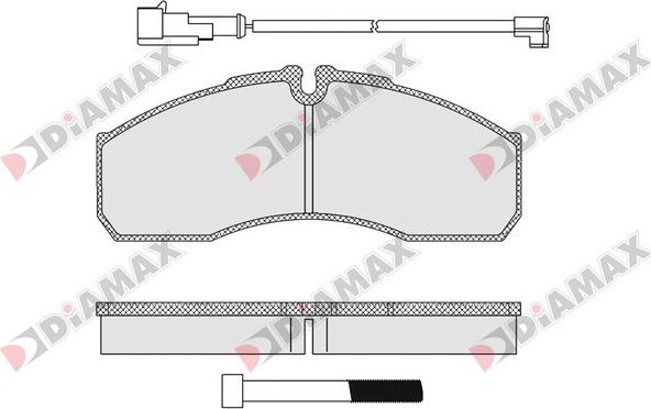 Diamax N09328B - Bremžu uzliku kompl., Disku bremzes ps1.lv