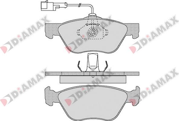 Diamax N09322 - Bremžu uzliku kompl., Disku bremzes ps1.lv