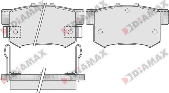 Diamax N09292 - Bremžu uzliku kompl., Disku bremzes ps1.lv