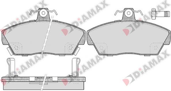 Diamax N09206 - Bremžu uzliku kompl., Disku bremzes ps1.lv