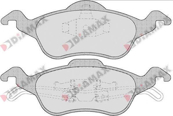 Diamax N09212 - Bremžu uzliku kompl., Disku bremzes ps1.lv