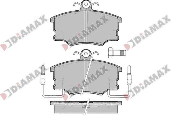 Diamax N09786 - Bremžu uzliku kompl., Disku bremzes ps1.lv