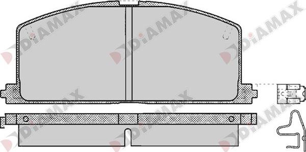 Diamax N09736 - Bremžu uzliku kompl., Disku bremzes ps1.lv