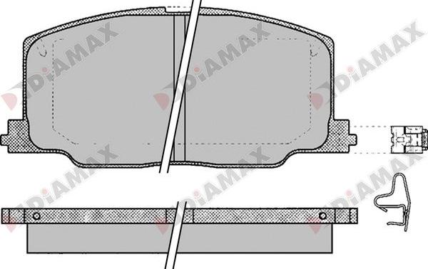 Diamax N09727 - Bremžu uzliku kompl., Disku bremzes ps1.lv