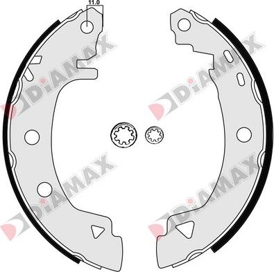 Diamax N01057 - Bremžu loku komplekts ps1.lv