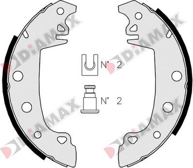 Diamax N01035 - Bremžu loku komplekts ps1.lv