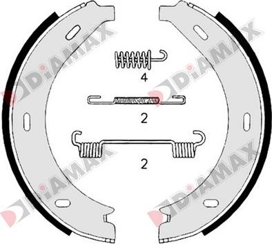 Diamax N01334 - Bremžu loku kompl., Stāvbremze ps1.lv