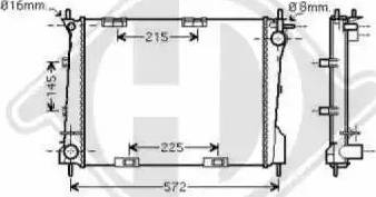 Diederichs 8441402 - Radiators, Motora dzesēšanas sistēma ps1.lv