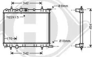 Diederichs 8407101 - Radiators, Motora dzesēšanas sistēma ps1.lv