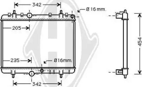 Diederichs 8407204 - Radiators, Motora dzesēšanas sistēma ps1.lv