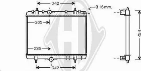 Diederichs 8407205 - Radiators, Motora dzesēšanas sistēma ps1.lv