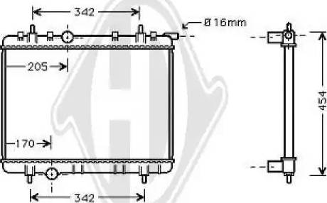 Diederichs 8407202 - Radiators, Motora dzesēšanas sistēma ps1.lv