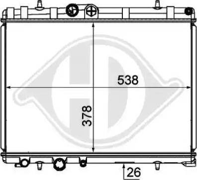 Diederichs 8424316 - Radiators, Motora dzesēšanas sistēma ps1.lv