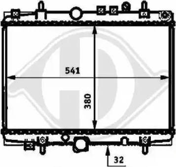 Diederichs 8424204 - Radiators, Motora dzesēšanas sistēma ps1.lv