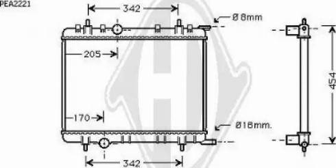 Diederichs 8420004 - Radiators, Motora dzesēšanas sistēma ps1.lv