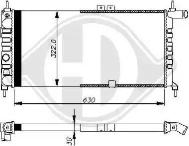 Diederichs 8500814 - Radiators, Motora dzesēšanas sistēma ps1.lv