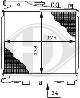 Diederichs 8500301 - Radiators, Motora dzesēšanas sistēma ps1.lv