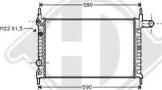 Diederichs 8501622 - Radiators, Motora dzesēšanas sistēma ps1.lv