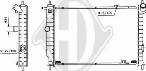 Diederichs 8503172 - Radiators, Motora dzesēšanas sistēma ps1.lv