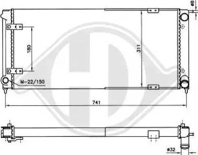 Diederichs 8502638 - Radiators, Motora dzesēšanas sistēma ps1.lv