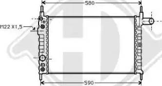 Diederichs 8502224 - Radiators, Motora dzesēšanas sistēma ps1.lv