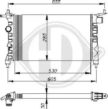 Diederichs 8502737 - Radiators, Motora dzesēšanas sistēma ps1.lv