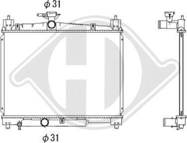 Diederichs 8660550 - Radiators, Motora dzesēšanas sistēma ps1.lv