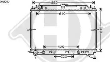 Diederichs 8608302 - Radiators, Motora dzesēšanas sistēma ps1.lv