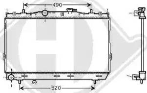 Diederichs 8684605 - Radiators, Motora dzesēšanas sistēma ps1.lv