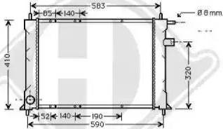 Diederichs 8140120 - Radiators, Motora dzesēšanas sistēma ps1.lv