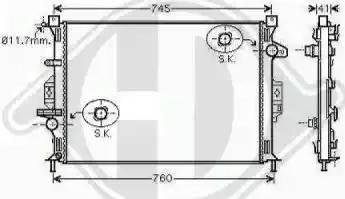 Diederichs 8142807 - Radiators, Motora dzesēšanas sistēma ps1.lv