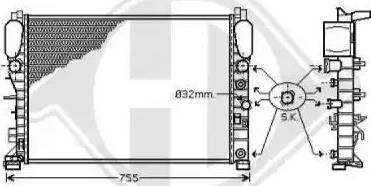 Diederichs 8161504 - Radiators, Motora dzesēšanas sistēma ps1.lv