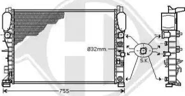 Diederichs 8161503 - Radiators, Motora dzesēšanas sistēma ps1.lv