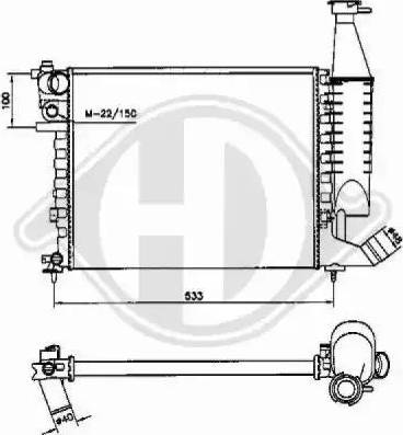 Diederichs 8104185 - Radiators, Motora dzesēšanas sistēma ps1.lv