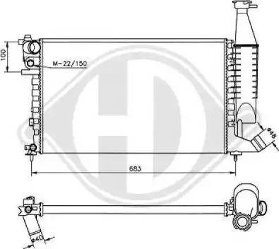 Diederichs 8104186 - Radiators, Motora dzesēšanas sistēma ps1.lv