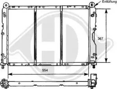 Diederichs 8100105 - Radiators, Motora dzesēšanas sistēma ps1.lv